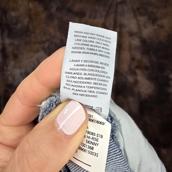 Walmart Scoop Jeans Hi Rise Button Fly Stretch Skinny Med Blue Wash 12 - Picture 10 of 11